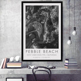 Pebble Beach Golf Links 7th Over View, Pebble Beach, California, Golf Art, Gift for him, Framed Art Print Wall Decor