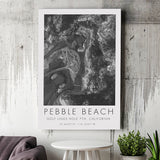 Pebble Beach Golf Links 7th Over View, Pebble Beach, California, Golf Art Print, Gift for him, Canvas Print Wall Art