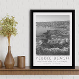 Pebble Beach Golf Links 7th, Pebble Beach, California, Golf Art Print, Floating Frame, Framed Canvas Print Wall Art