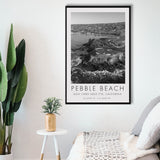 Pebble Beach Golf Links 7th, Pebble Beach, California, Golf Art Print, Floating Frame, Framed Canvas Print Wall Art