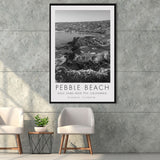 Pebble Beach Golf Links 7th, Pebble Beach, California, Golf Art Print, Floating Frame, Framed Canvas Print Wall Art