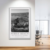 Pebble Beach Golf Links 7th, Pebble Beach, California, Golf Art Print, Floating Frame, Framed Canvas Print Wall Art