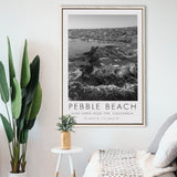 Pebble Beach Golf Links 7th, Pebble Beach, California, Golf Art Print, Floating Frame, Framed Canvas Print Wall Art