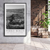 Pebble Beach Golf Links 7th, Pebble Beach, California, Golf Art Print, Floating Frame, Framed Canvas Print Wall Art
