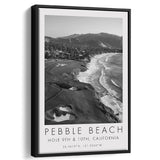 Pebble Beach Golf Links, 9th & 10th Holes, California, Golf Art Print, Floating Frame, Framed Canvas Print Wall Art