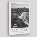 Pebble Beach Golf Links, 9th & 10th Holes, California, Golf Art Print, Gift for him, Canvas Print Wall Art