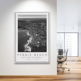 Pebble Beach Golf Links, Hole 17&18, California, Golf Art Print, Floating Frame, Framed Canvas Print Wall Art