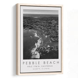 Pebble Beach Golf Links, Hole 17&18, California, Golf Art Print, Floating Frame, Framed Canvas Print Wall Art
