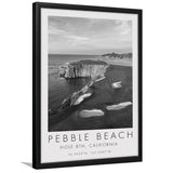 Pebble Beach Golf Links, Hole 18, California, Golf Art, Gift for him, Framed Art Print Wall Decor