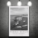Pebble Beach Golf Links, Hole 18, California, Golf Art Print, Gift for him, Canvas Print Wall Art