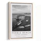 Pebble Beach Golf Links, Hole 18, California, Golf Art Print, Floating Frame, Framed Canvas Print Wall Art