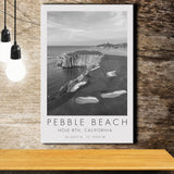 Pebble Beach Golf Links, Hole 18, California, Golf Art Print, Gift for him, Canvas Print Wall Art
