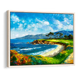 Pebble Beach Golf Links, Oil Painting Art, Golf Art Print, Gift for him, Framed Canvas Prints Wall Art