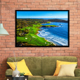 Pebble Beach Golf Links Painting V1, California, Golf Art, Gift for him, Framed Art Prints Wall Decor