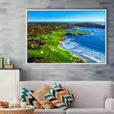 Pebble Beach Golf Links Painting V1, California, Golf Art Print, Gift for him, Framed Canvas Prints Wall Art
