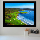 Pebble Beach Golf Links Painting V1, California, Golf Art, Gift for him, Framed Art Prints Wall Decor
