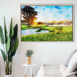 Pebble Beach Golf Resort, Sunrise On Hole 18, Golf Art Print, Gift for him, Framed Canvas Prints Wall Art