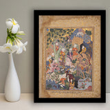 Persian Art, Miniature Art Print, Islamic Manuscript Painting, Framed Art Prints Wall Decor, Picture Framed