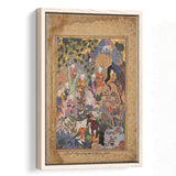 Persian Art, Miniature Art Print, Islamic Manuscript Painting,Framed Canvas Prints Wall Art Decor, Floating Frame