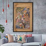 Persian Art, Miniature Art Print, Islamic Manuscript Painting, Framed Art Prints Wall Decor, Picture Framed