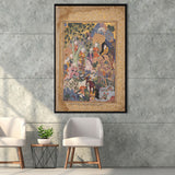 Persian Art, Miniature Art Print, Islamic Manuscript Painting,Framed Canvas Prints Wall Art Decor, Floating Frame