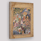 Persian Art, Miniature Art Print, Islamic Manuscript Painting, Mughal Empire Decor, Canvas Painting, Canvas Print Wall Art Decor