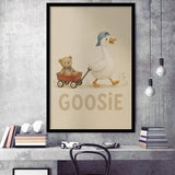Personalized Mispronunciation Print, Goose Teddy Nursery, Pet Lover Art, Framed Art Print, Fine Art Wall Decor