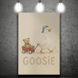 Personalized Mispronunciation Print, Goose Teddy Nursery, Pet Lover Art, Canvas Print Wall Art, Wall Decor