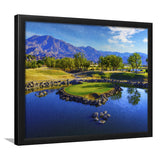 Pga West Stadium Course Painting, Hole 17At Califorlia, Golf Art, Gift for him, Framed Art Prints Wall Decor