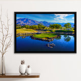 Pga West Stadium Course Painting, Hole 17At Califorlia, Golf Art Print, Gift for him, Framed Canvas Prints Wall Art