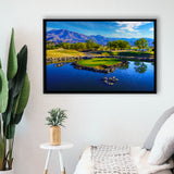 Pga West Stadium Course Painting, Hole 17At Califorlia, Golf Art Print, Gift for him, Framed Canvas Prints Wall Art