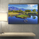 Pga West Stadium Course Painting, Hole 17At Califorlia, Golf Art Print, Gift for him, Canvas Prints Wall Art