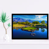 Pga West Stadium Course Painting, Hole 17At Califorlia, Golf Art, Gift for him, Framed Art Prints Wall Decor