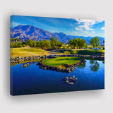 Pga West Stadium Course Painting, Hole 17At Califorlia, Golf Art Print, Gift for him, Canvas Prints Wall Art