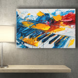 Piano Art Painting Mixed  Color, Canvas Print Wall Art Home Decor, Painting Canvas Art Print