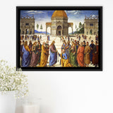 Pietro Perugino,Delivery Of The Keys Canvas Art, Framed Canvas Print Wall Art Decor,Floating Frame