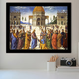 Pietro Perugino,Delivery Of The Keys, Framed Art Print Wall Decor, Framed Picture