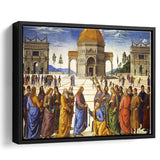 Pietro Perugino,Delivery Of The Keys Canvas Art, Framed Canvas Print Wall Art Decor,Floating Frame