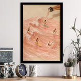 Pink Champagne Surf, Beach House Wall Art, Coastal Summer Print, Rose Wave Decor, Framed Art Print, Fine Art Wall Decor