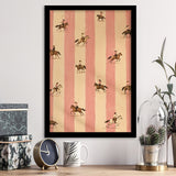 Pink Cowgirl Riders, Western Nursery Wall Art, Striped Ranch Print, Coastal Cowgirl Decor, Framed Art Print, Fine Art Wall Decor