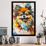 Pomeranian Dog Portrait Painting, Pet Lover Art V1, Framed Art Print Wall Decor, Framed Picture
