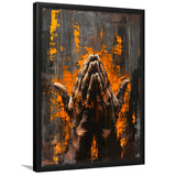 Praying Hands Unique Painting V1, Framed Art Print Wall Decor, Framed Picture