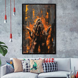 Praying Hands Unique Painting V1, Framed Art Print Wall Decor, Framed Picture