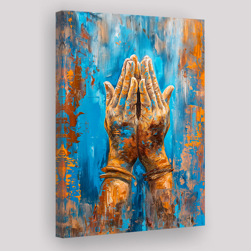 Praying Hands, Unique Painting, Canvas Painting, Canvas Prints Wall Art Decor