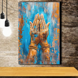 Praying Hands, Unique Painting, Canvas Painting, Canvas Prints Wall Art Decor