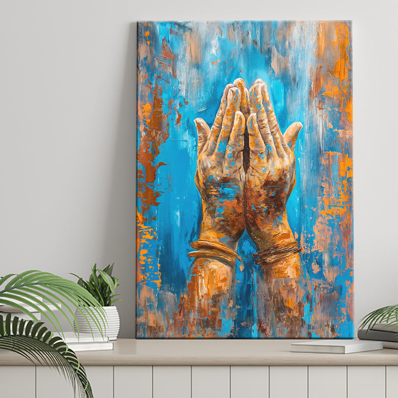 Praying Hands, Unique Painting, Canvas Painting, Canvas Prints Wall Art Decor