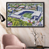 Providence Park Stadium WaterColor Framed Canvas Prints, Portland Oregon Watercolor, Stadium Art Gifts, Floating Frame