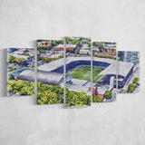 Providence Park Stadium WaterColor 5 Panels Mix Canvas Prints, Portland Oregon Watercolor, Large Stadium Canvas