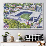 Providence Park Stadium WaterColor Canvas Prints, Portland Oregon Watercolor, Stadium Art Gifts