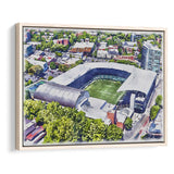 Providence Park Stadium WaterColor Framed Canvas Prints, Portland Oregon Watercolor, Stadium Art Gifts, Floating Frame